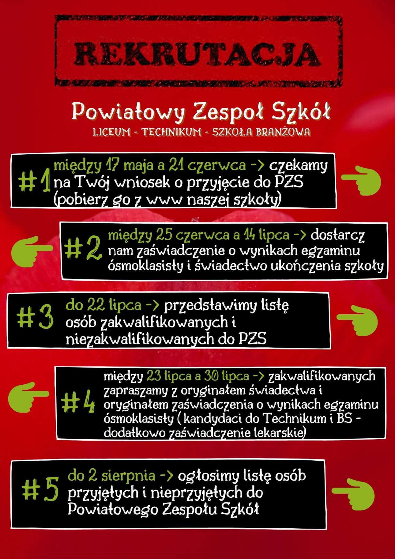 rekrutacja terminarz